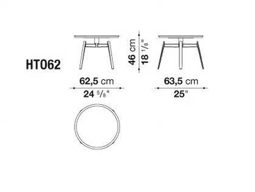 HUSK OUTDOOR - Round Corten™ garden side table by B&B Italia Outdoor - view 3